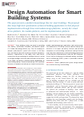Cover page of Design Automation for Smart Building Systems