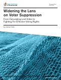 Cover page: Widening the Lens on Voter Suppression: From Calculating Lost Votes to Fighting For Effective Voting Rights