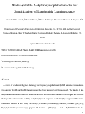 Cover page: Water-Soluble 2-Hydroxyisophthalamides for Sensitization of Lanthanide Luminescence