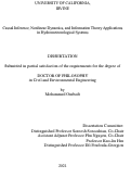 Cover page: Causal Inference, Nonlinear Dynamics, and Information Theory Applications in Hydrometeorological Systems