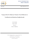 Cover page: Voyage of the S.S. Minivan: Women’s Travel Behavior in Traditional and Suburban Neighborhoods