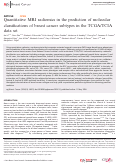 Cover page: Quantitative MRI radiomics in the prediction of molecular classifications of breast cancer subtypes in the TCGA/TCIA data set.