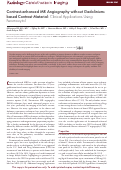 Cover page: Contrast-enhanced MR Angiography without Gadolinium-based Contrast Material: Clinical Applications Using Ferumoxytol