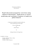 Cover page: Rapid infrasound propagation corrections using empirical climatologies: Applications in volcano monitoring and systematic reanalyses of multi-year global datasets