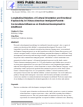 Cover page: Longitudinal Relations of Cultural Orientation and Emotional Expressivity in Chinese American Immigrant Parents: Sociocultural Influences on Emotional Development in Adulthood