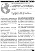 Cover page: Meaningful patient representation informing Canada’s cancer drug funding decisions: views of patient representatives on the Pan-Canadian Oncology Drug Review
