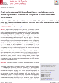 Cover page: Ex vivo drug susceptibility and resistance mediating genetic polymorphisms of Plasmodium falciparum in Bobo-Dioulasso, Burkina Faso.