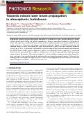 Cover page of Towards robust laser beam propagation in atmospheric turbulence