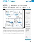Cover page: Protocol for performing and optimizing differential scanning fluorimetry experiments.