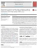 Cover page: Measurement of transverse energy–energy correlations in multi-jet events in pp collisions at s=7&nbsp;TeV using the ATLAS detector and determination of the strong coupling constant αs(mZ)