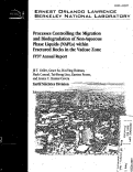 Cover page: Processes controlling the migration and biodegradation of non-aqueous phase liquids (NAPLs) within fractured rocks in the Vadose Zone FY97 Annual Report