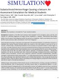 Cover page: Subarachnoid Hemorrhage Causing a Seizure: An Assessment Simulation for Medical Students