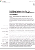 Cover page: Nutritional Intervention for the Intestinal Development and Health of Weaned Pigs.