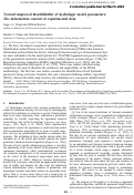 Cover page: Toward improved identifiability of hydrologic model parameters: The information content of experimental data