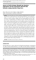 Cover page: Access to Sterile Syringes through San Francisco Pharmacies and the Association with HIV Risk Behavior among Injection Drug Users