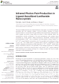 Cover page: Infrared Photon Pair-Production in Ligand-Sensitized Lanthanide Nanocrystals