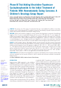 Cover page: Phase III Trial Adding Vincristine-Topotecan-Cyclophosphamide to the Initial Treatment of Patients With Nonmetastatic Ewing Sarcoma: A Children's Oncology Group Report