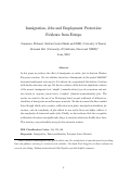 Cover page: Immigration, Jobs and Employment Protection: Evidence from Europe