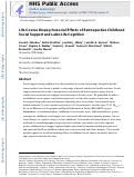 Cover page: Life Course Biopsychosocial Effects of Retrospective Childhood Social Support and Later-Life Cognition