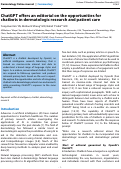 Cover page: ChatGPT offers an editorial on the opportunities for chatbots in dermatologic research and patient care