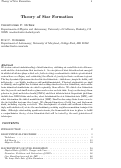 Cover page: Theory of star formation