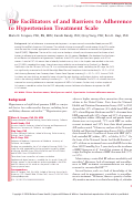 Cover page: The Facilitators of and Barriers to Adherence to Hypertension Treatment Scale