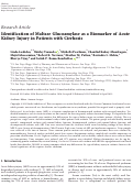 Cover page: Identification of Maltase Glucoamylase as a Biomarker of Acute Kidney Injury in Patients with Cirrhosis