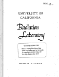 Cover page: The Production of Fast Neutrons in High Energy Nuclear Reactions