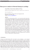 Cover page: Rate process analysis of thermal damage in cartilage.