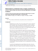 Cover page: Radioresistance of the breast tumor is highly correlated to its level of cancer stem cell and its clinical implication for breast irradiation