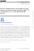 Cover page: Search for additional heavy neutral Higgs and gauge bosons in the ditau final state produced in 36 fb−1 of pp collisions at s=13 TeV with the ATLAS detector