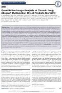 Cover page: Quantitative Image Analysis at Chronic Lung Allograft Dysfunction Onset Predicts Mortality