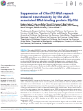 Cover page: Suppression of C9orf72 RNA repeat-induced neurotoxicity by the ALS-associated RNA-binding protein Zfp106