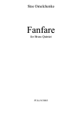 Cover page: Fanfare for Brass Quintet