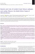 Cover page: Resistin and risks of incident heart failure subtypes and cardiac fibrosis: the Multi-Ethnic Study of Atherosclerosis.