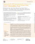 Cover page: Applying the RE-AIM Framework for the Evaluation of a Clinical Decision Support Tool for Pediatric Head Trauma: A Mixed-Methods Study