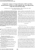 Cover page: Comparative analysis of temporal dynamics of EEG and phase synchronization of EEG to localize epileptic sites from high density scalp EEG interictal recordings.