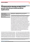 Cover page: A framework for sharing of clinical and genetic data for precision medicine applications.