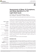 Cover page: Assessment of Sleep, K-Complexes, and Sleep Spindles in a T21 Light-Dark Cycle