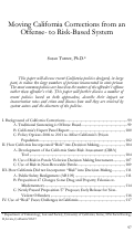 Cover page: Moving California Corrections from an Offense- to Risk-Based System