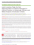 Cover page: Lipid‐Lowering Trials Are Not Representative of Patients Managed in Clinical Practice: A Systematic Review and Meta‐Analysis of Exclusion Criteria