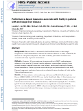 Cover page: Performance-Based Measures Associate With Frailty in Patients With End-Stage Liver Disease