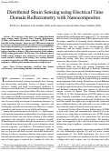 Cover page: Distributed Strain Sensing Using Electrical Time Domain Reflectometry With Nanocomposites