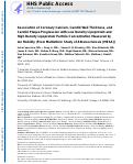 Cover page: Association of Coronary Calcium, Carotid Wall Thickness, and Carotid Plaque Progression With Low-Density Lipoprotein and High-Density Lipoprotein Particle Concentration Measured by Ion Mobility (From Multiethnic Study of Atherosclerosis [MESA])