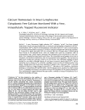 Cover page: Calcium homeostasis in intact lymphocytes: cytoplasmic free calcium monitored with a new, intracellularly trapped fluorescent indicator.