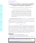 Cover page: Asymptotic distribution of the maximum interpoint distance in a sample of random vectors with a spherically symmetric distribution