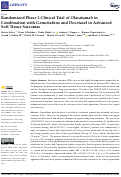 Cover page: Randomized Phase 2 Clinical Trial of Olaratumab in Combination with Gemcitabine and Docetaxel in Advanced Soft Tissue Sarcomas.