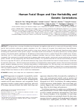 Cover page: Human Facial Shape and Size Heritability and Genetic Correlations