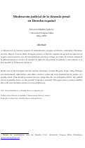 Cover page: Moderación judicial de la cláusula penal en Derecho español