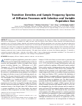 Cover page: Transition Densities and Sample Frequency Spectra of Diffusion Processes with Selection and Variable Population Size